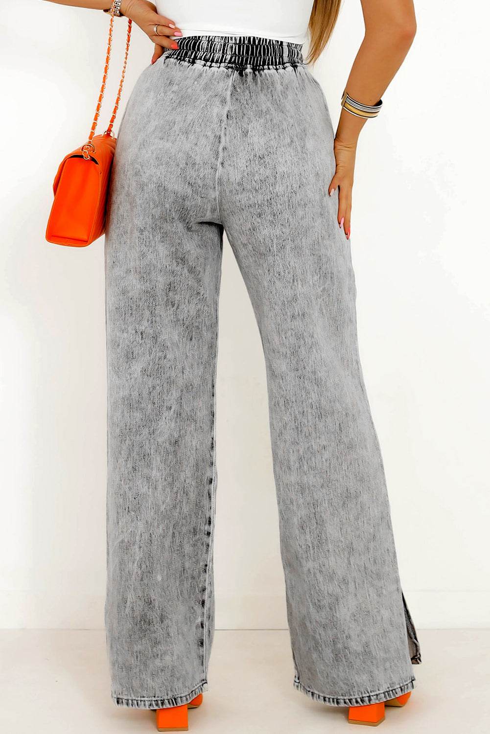 Honeybee Mumford's Slit Drawstring Jeans with Pockets