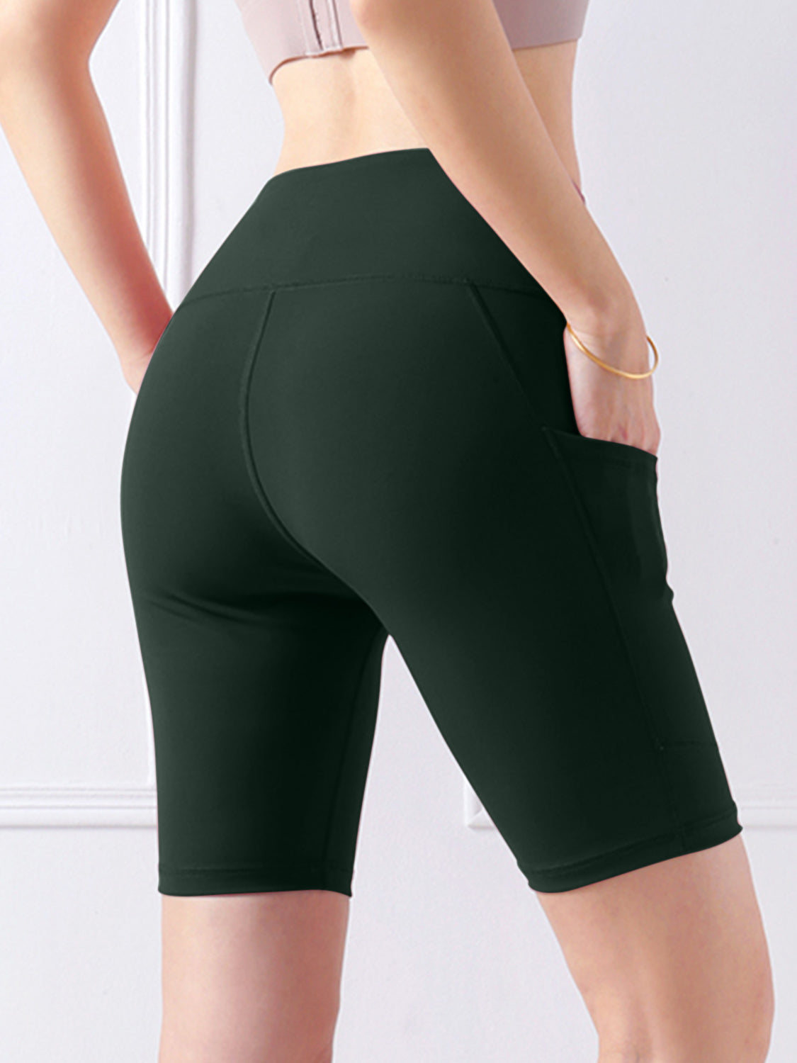 Honeybee Mumford's Pocketed High Waist Active Shorts