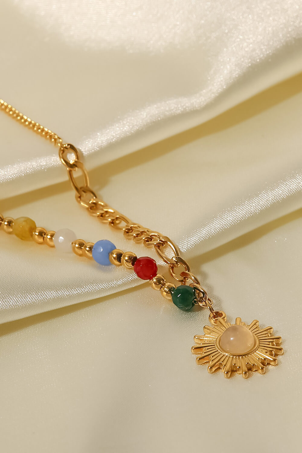 Honeybee Mumford's Opal Sun Shape Pendant Necklace