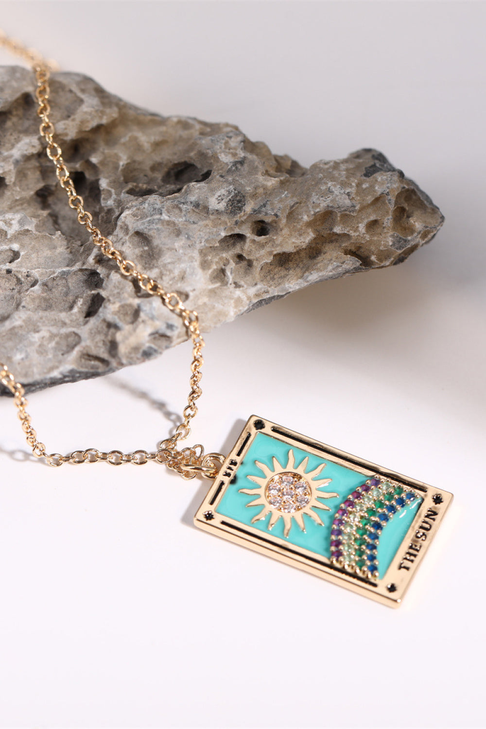 Honeybee Mumford's Tarot Card Pendant Necklace