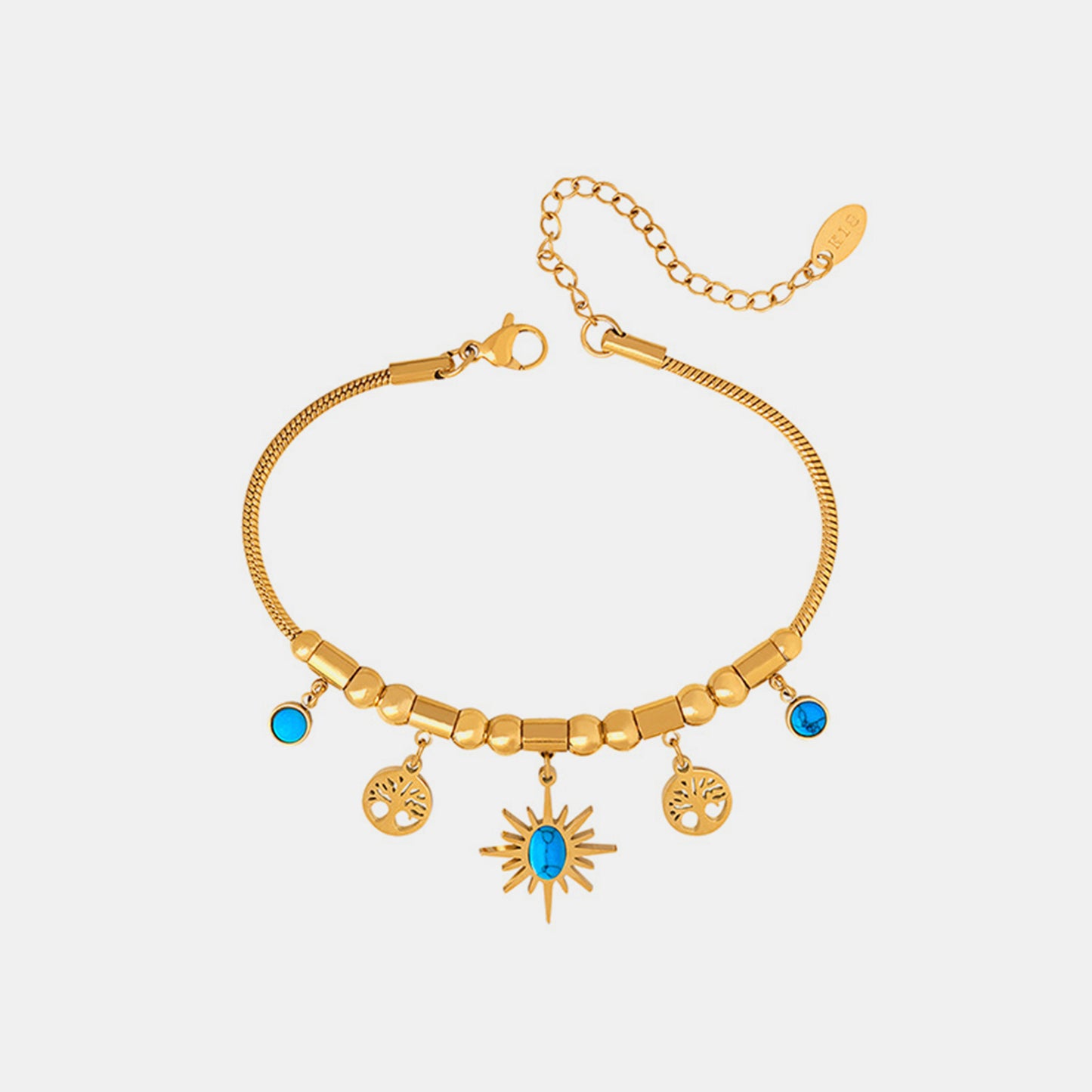 honeybee Mumford's Gold-Plated Charm Bracelet