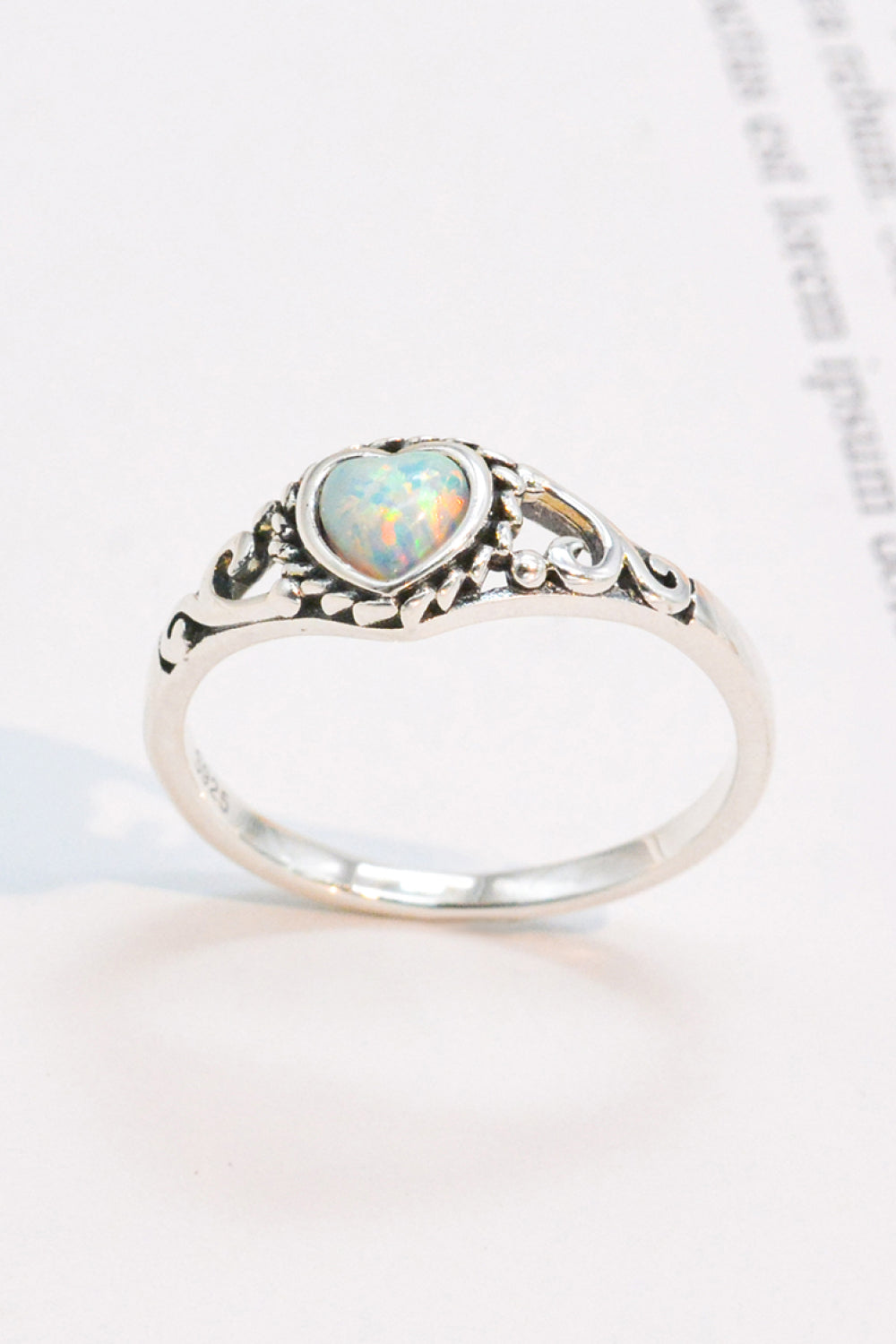 Honeybee Mumford's Honeybee Mumford Silver Heart-Shape Opal Ring