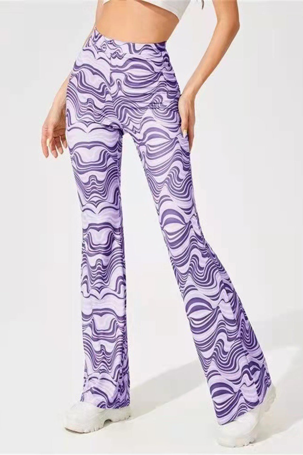 Honeybee Mumford's Printed High Waist Flare Pants