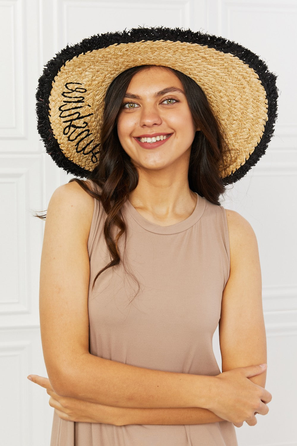 Honeybee Mumford's Sunshine Straw Fringe Hat