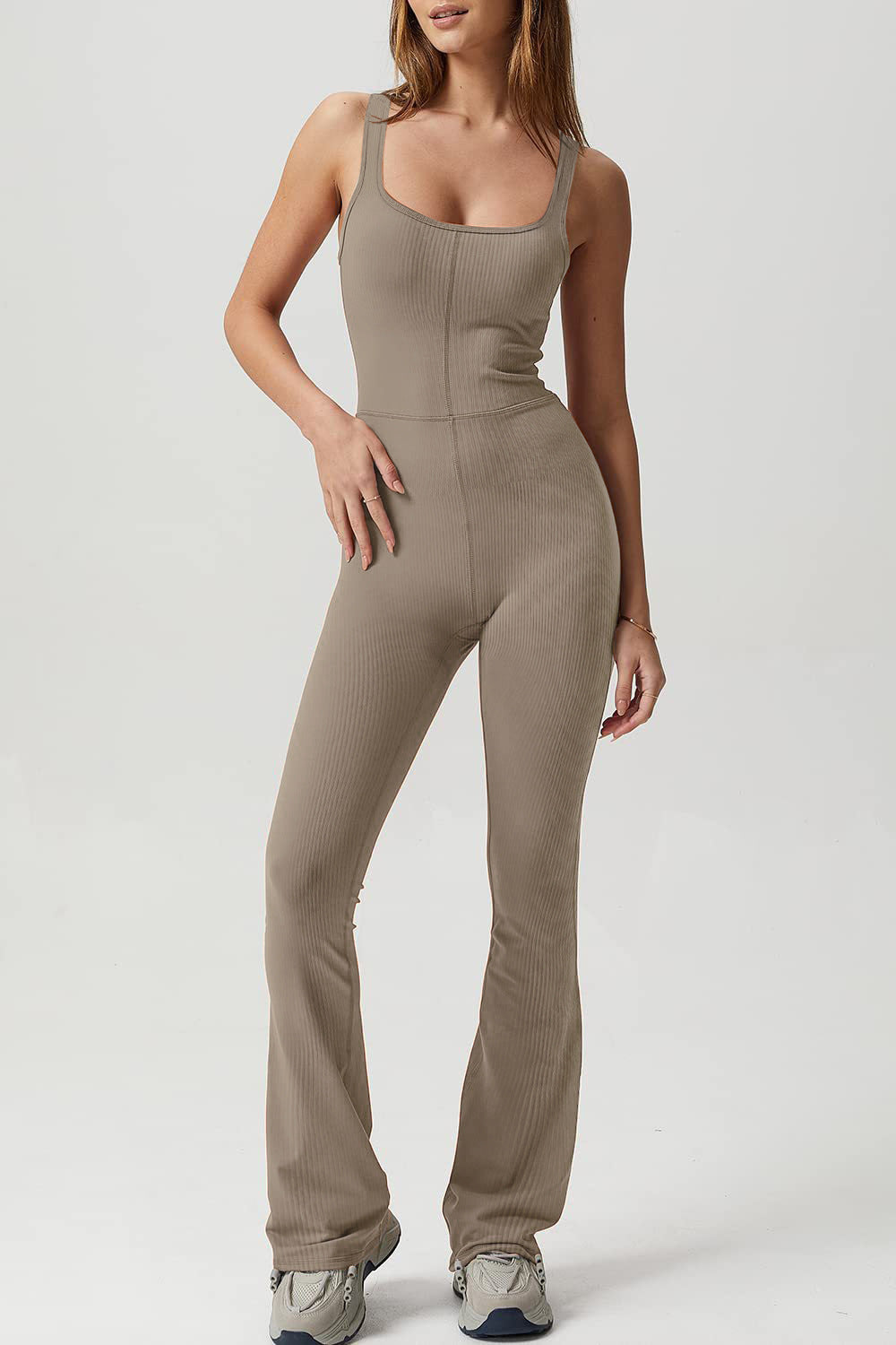 Honeybee Mumford's Square Neck Sleeveless Sports Jumpsuit