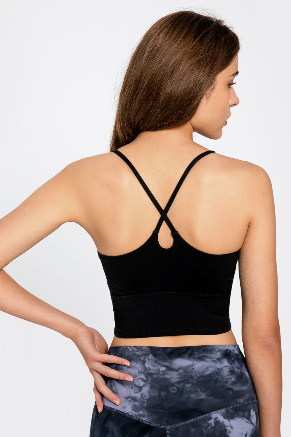 Honeybee Mumford's Crisscross Back Scoop Neck Sports Cami