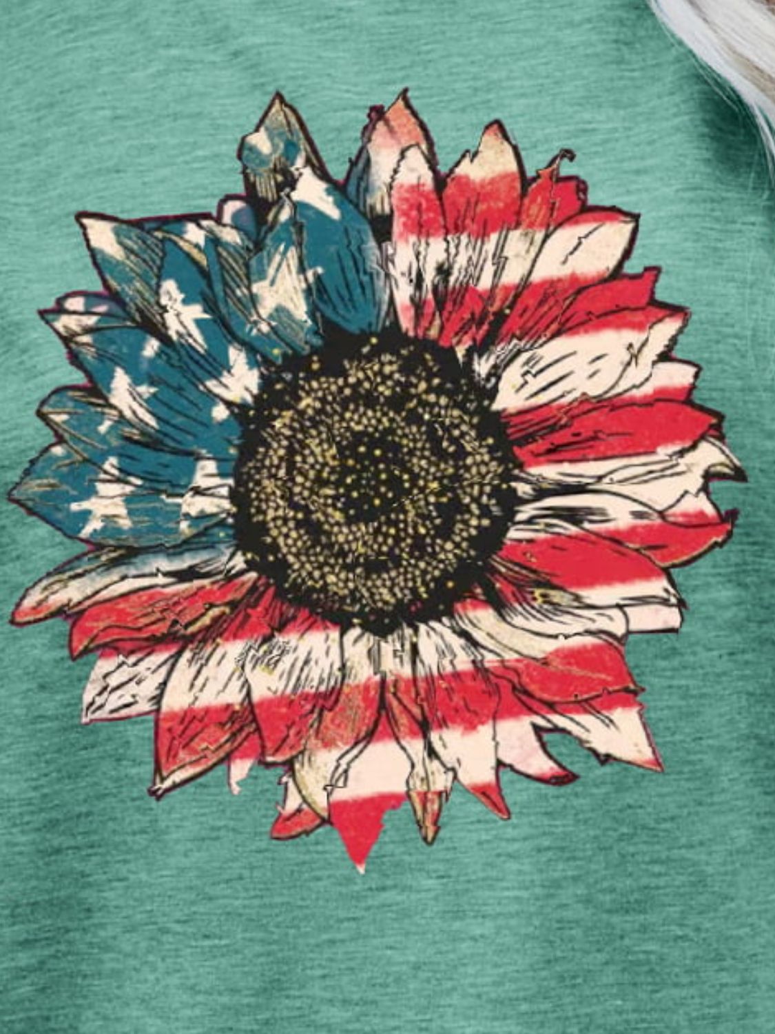 Honeybee Mumford's US Flag Flower Graphic Tee