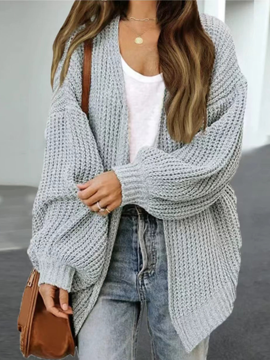 Honeybee Mumford's Drop Shoulder Balloon Sleeve Cardigan