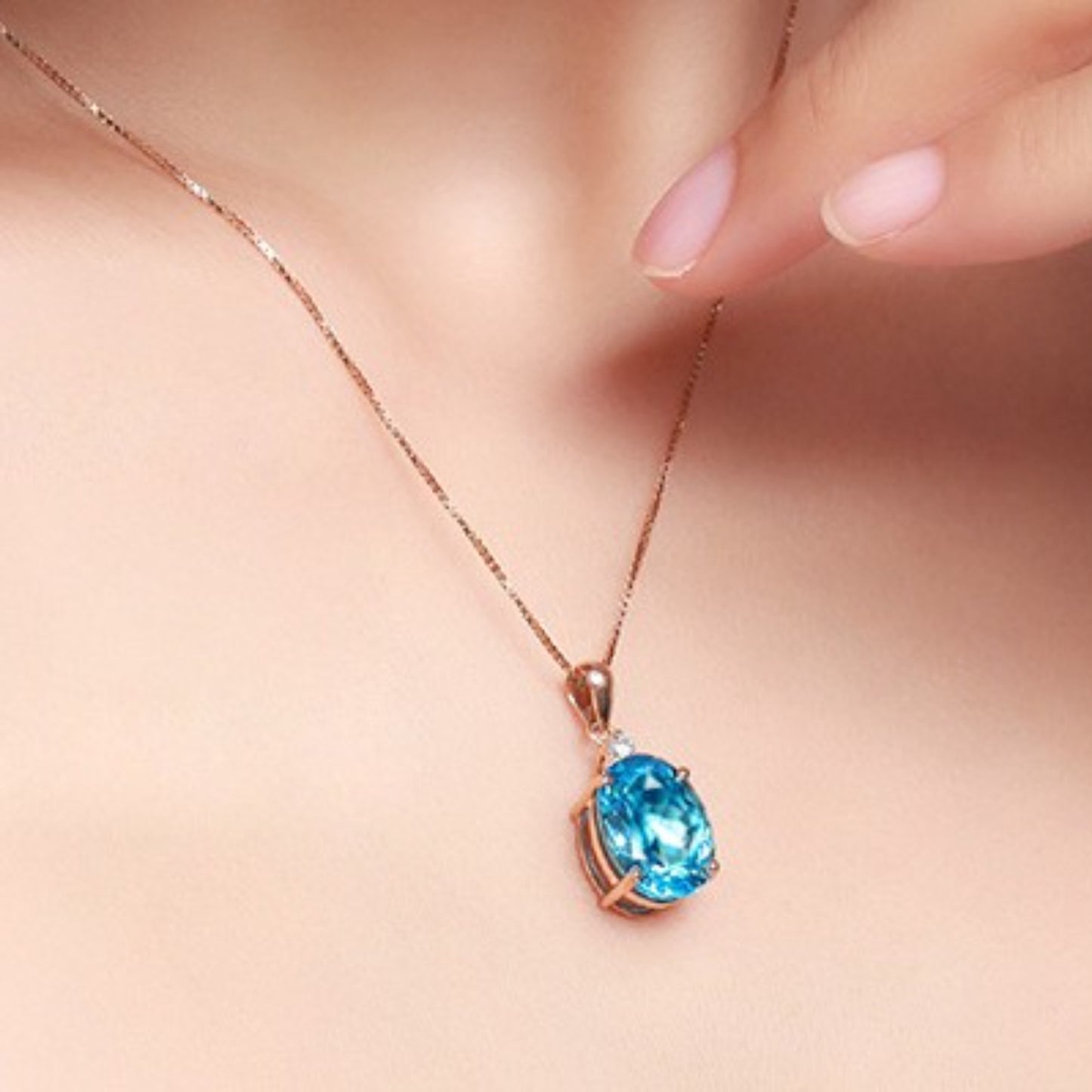 Honeybee Mumford's Rose Gold-Plated Gemstone Pendant Necklace