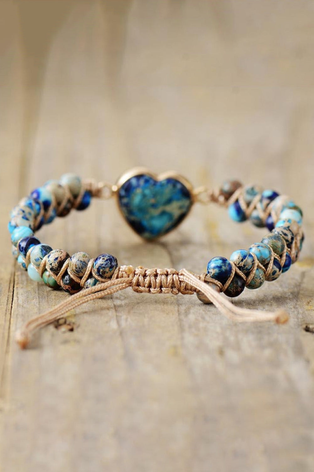 honeybee Mumford's Heart Shape Natural Stone Bracelet