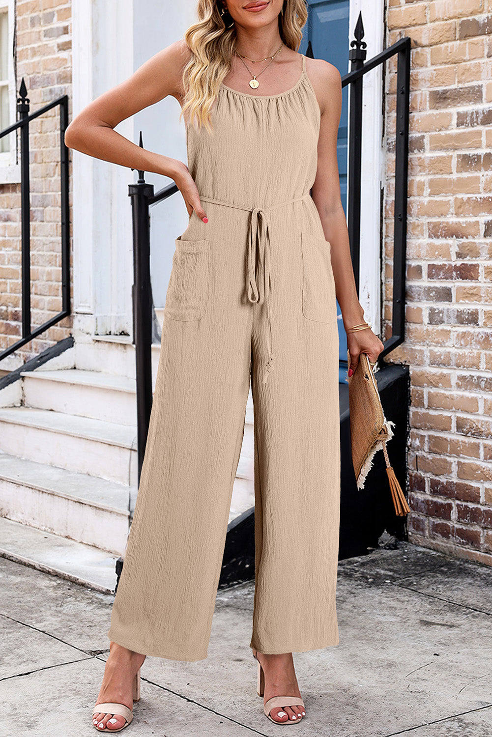 Honeybee Mumford's Scoop Neck Spaghetti Strap Jumpsuit