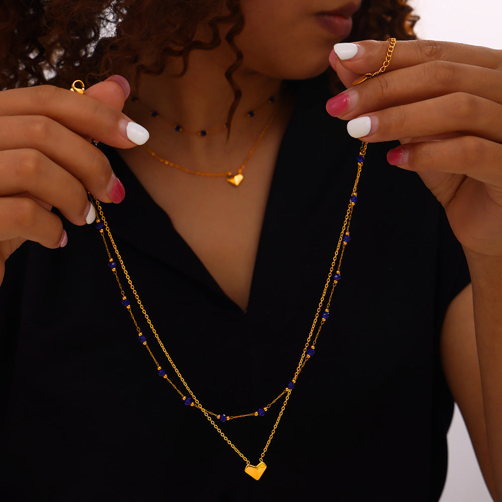 Honeybee Mumford's Crystal Double-Layered Necklace