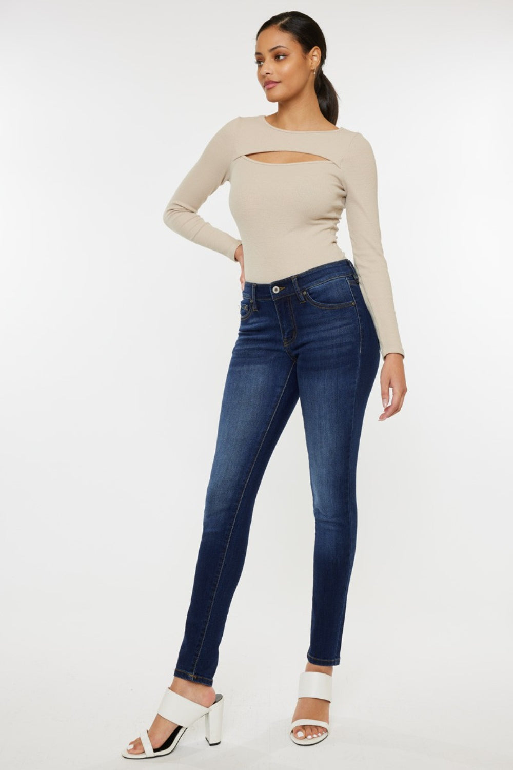 Honeybee Mumford's Mid Rise Gradient Skinny Jeans