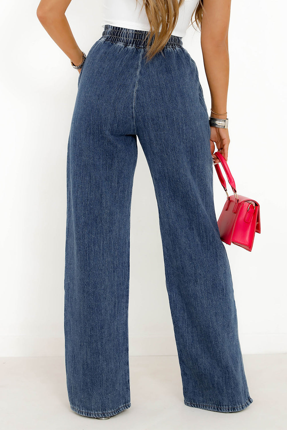 Honeybee Mumford's Slit Wide Leg Jeans with Pockets