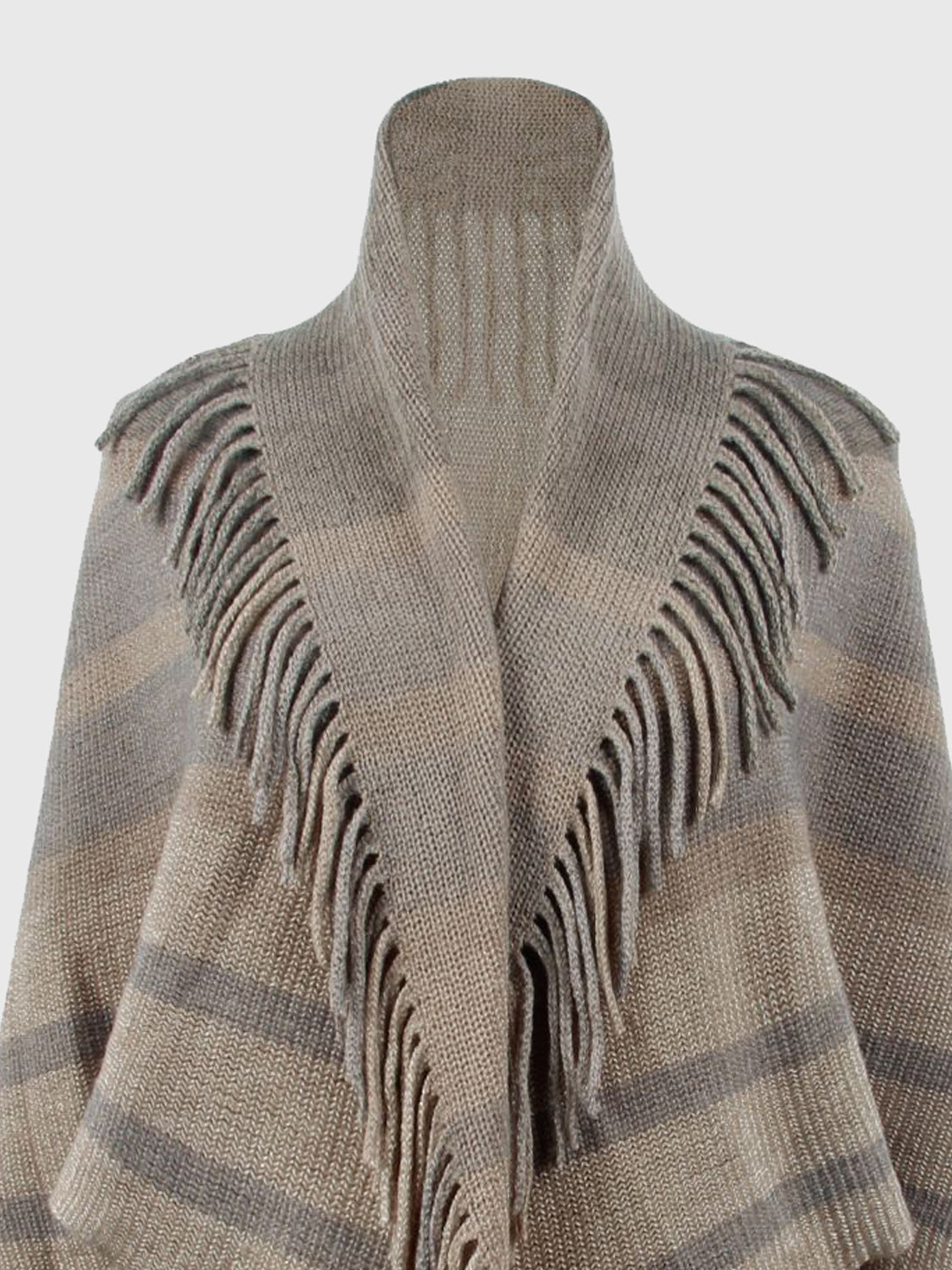 Honeybee Mumford's Fringe Detail Open Front Poncho