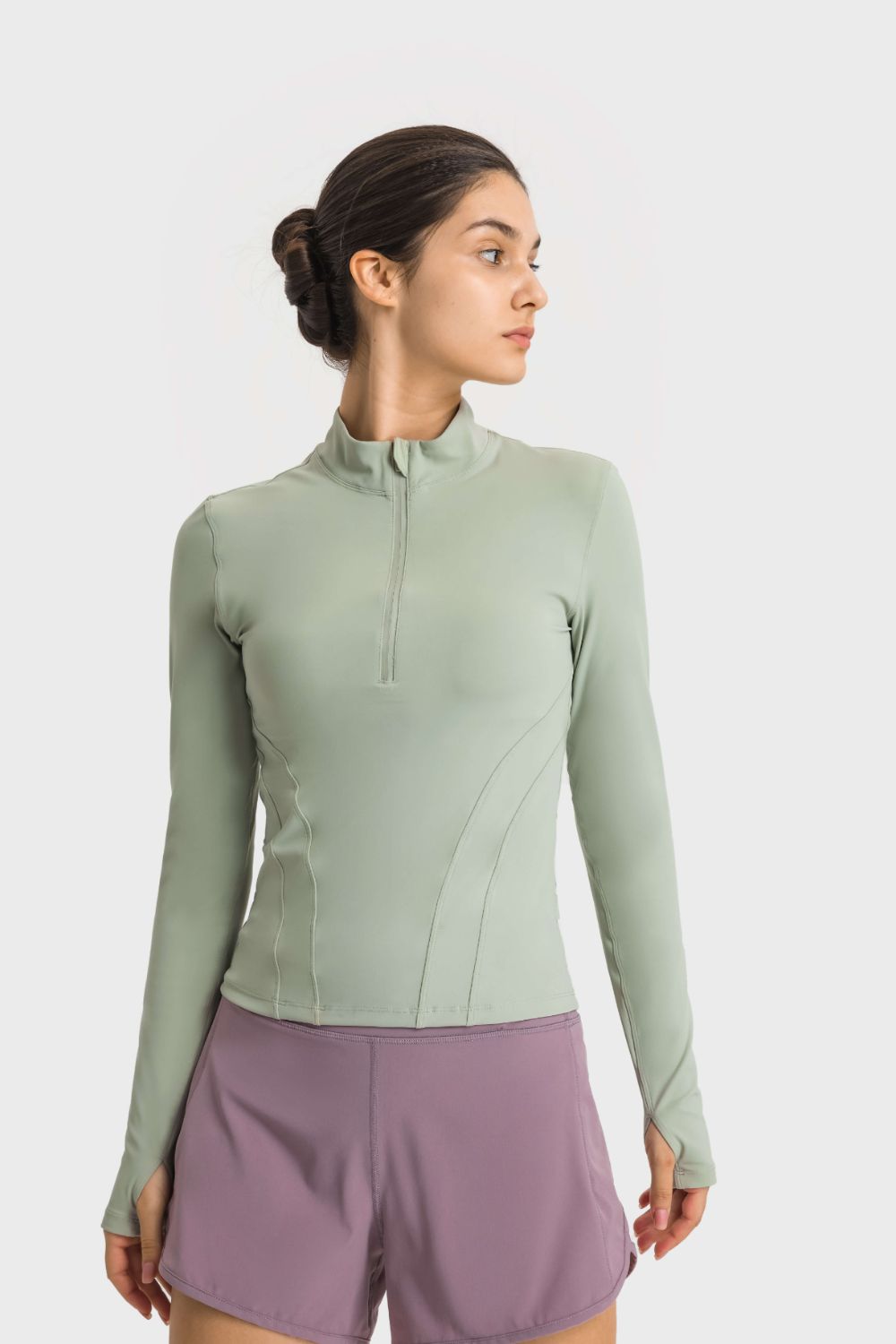 Honeybee Mumford's Half Zip Thumbhole Sleeve Sports Top