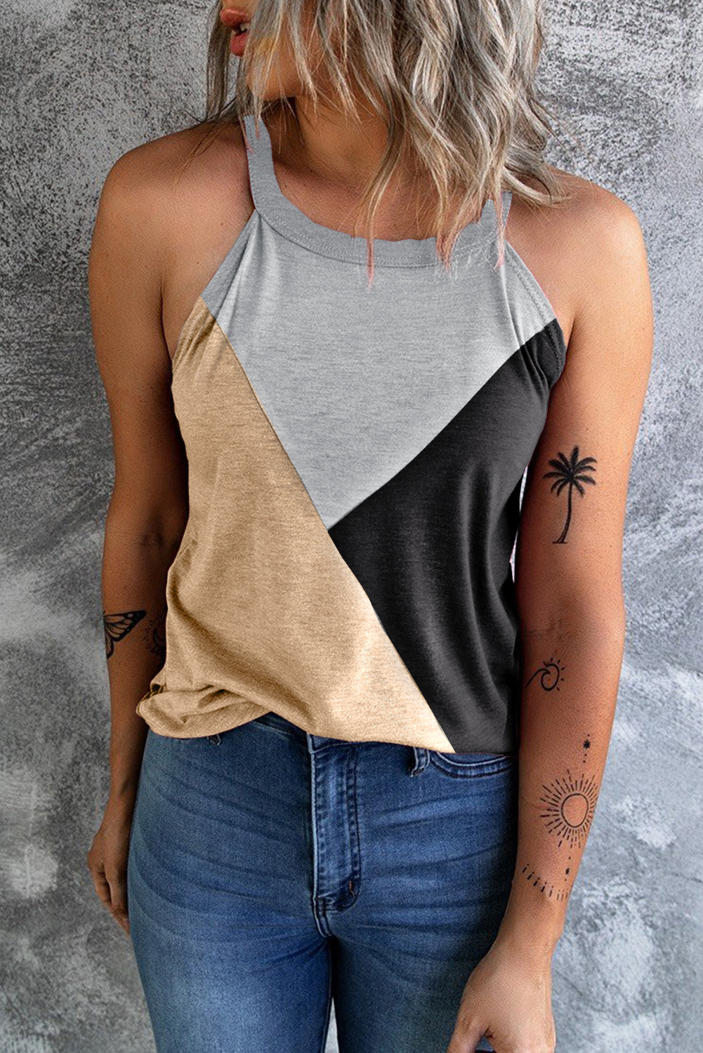 Honeybee Mumford's Color Block Grecian Neck Tank