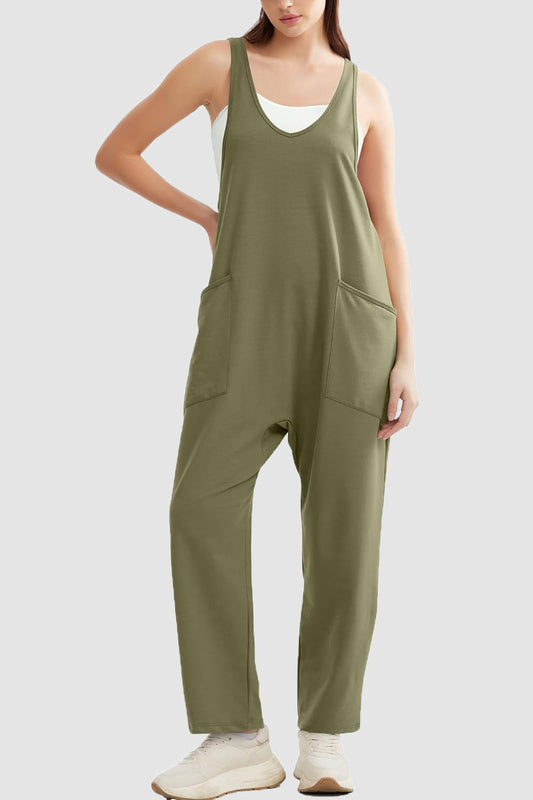 Honeybee Mumford's Wide Strap Jumpsuit with Pockets