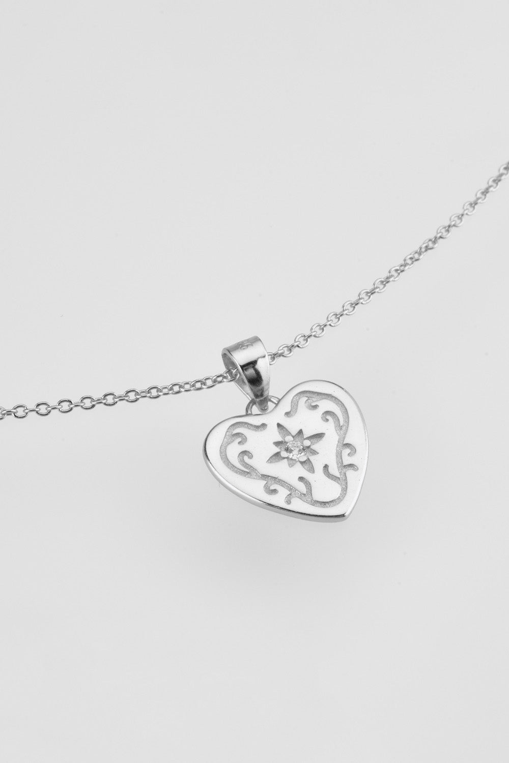 Honeybee Mumford's Heart Pendant Sterling Silver Necklace