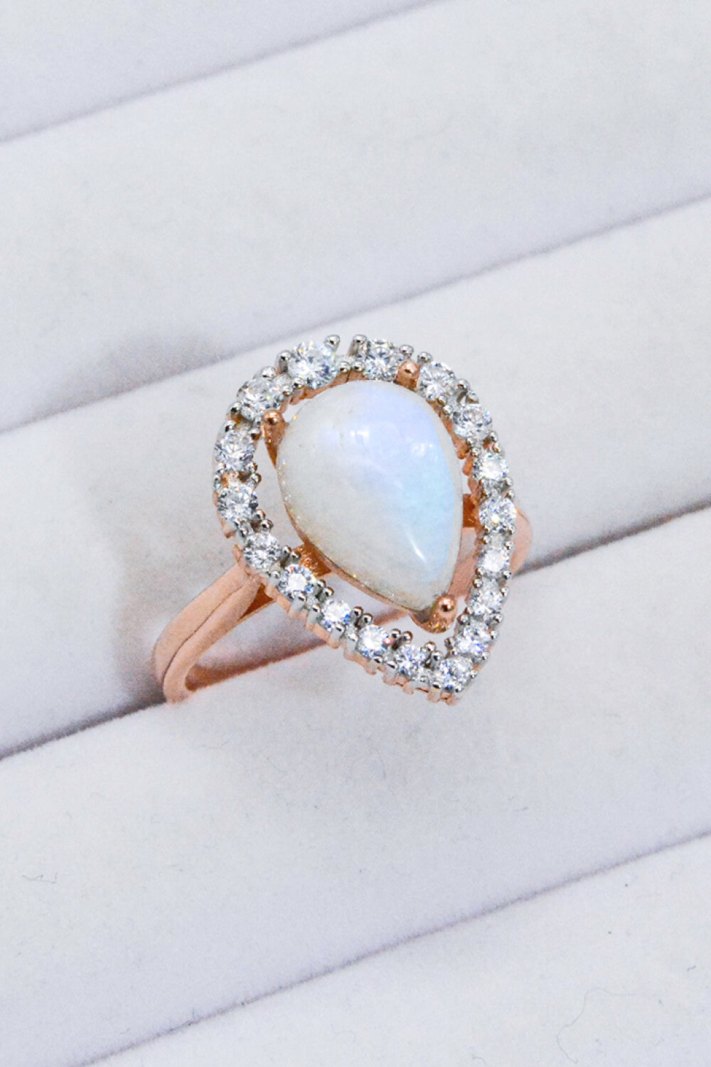 Honeybee Mumford's Moonstone Teardrop-Shaped Sterling Silver Ring