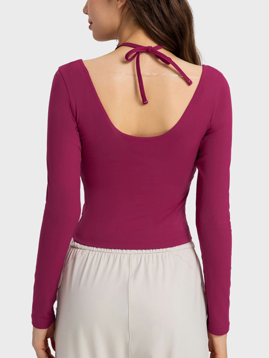 Honeybee Mumford's Halter Neck Long Sleeve Sporty Top