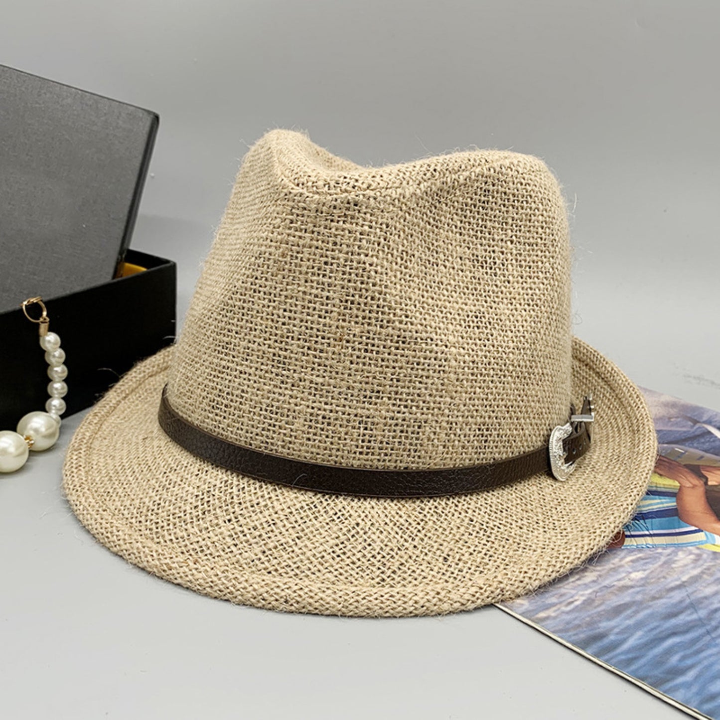 Honeybee Mumford's Short Brim Jute Cloth Hat