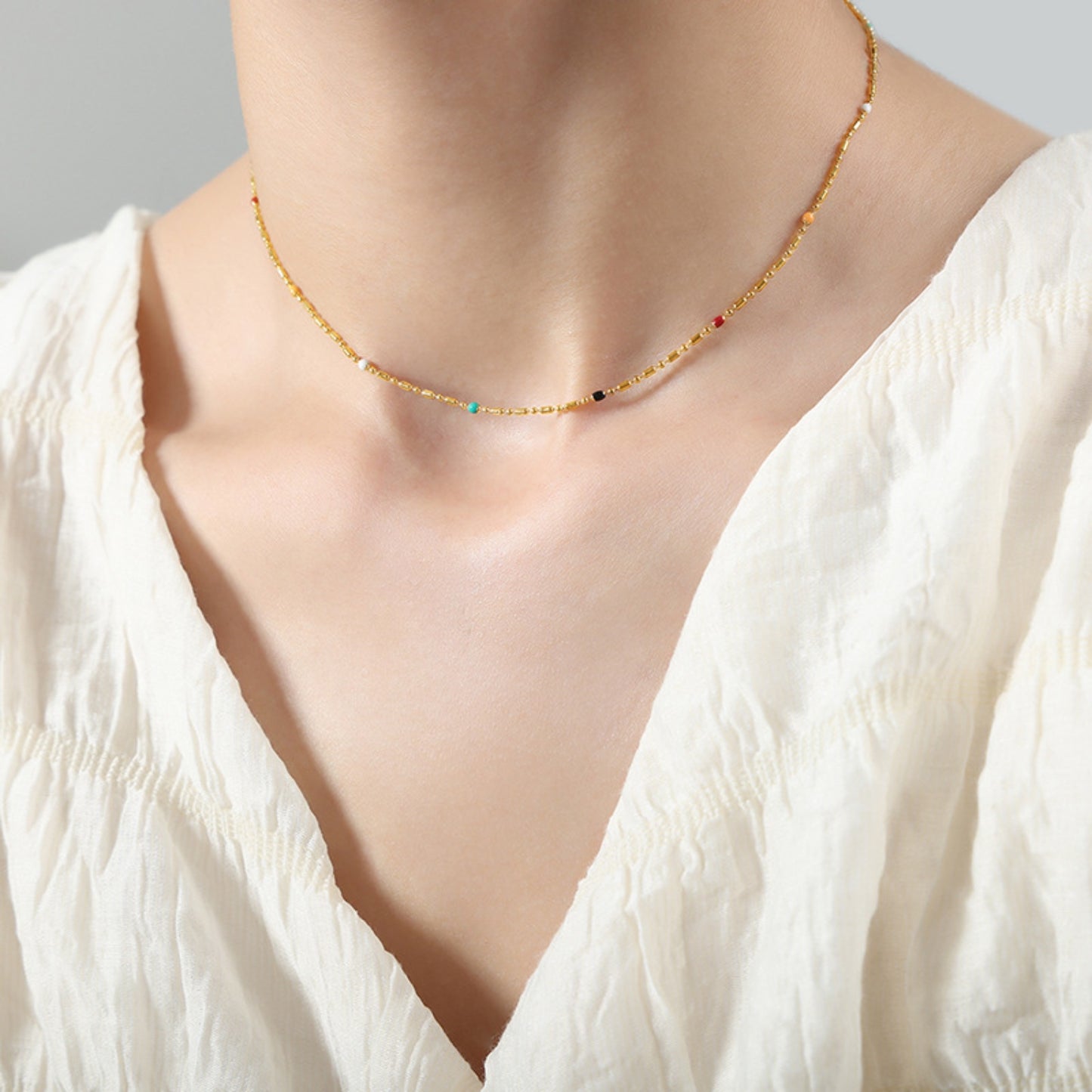 honeybee Mumford's 18K Gold-Plated Bead Necklace