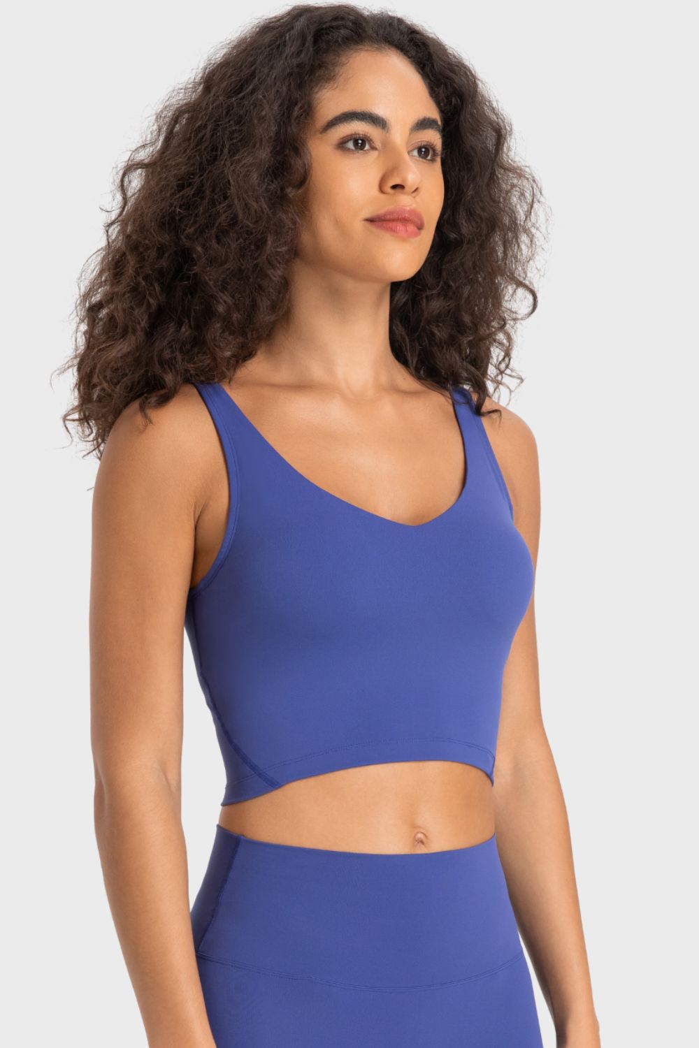 Honeybee Mumford's Deep V-Neck Crop Sports Bra