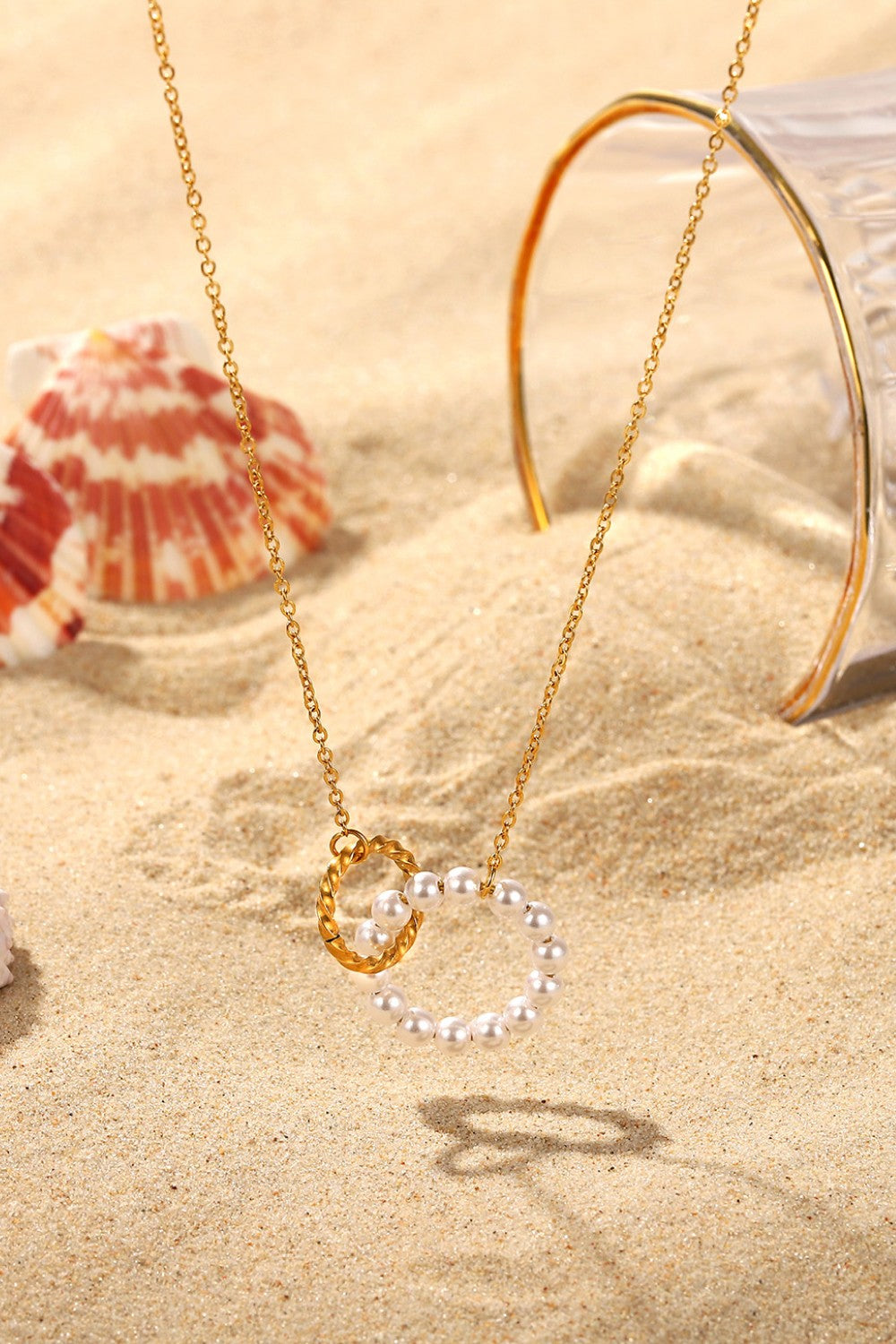 Honeybee Mumford's Pearl Hoop Link Pendant Necklace