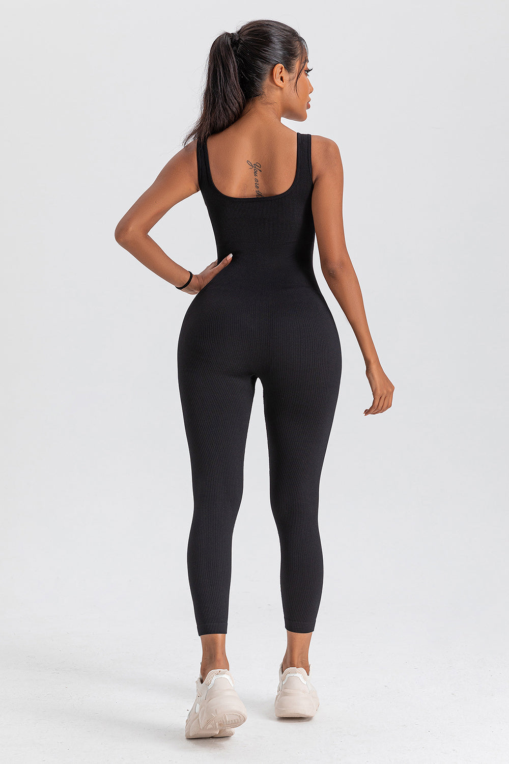 Honeybee Mumford's Wide Strap Sleeveless Active Jumpsuit