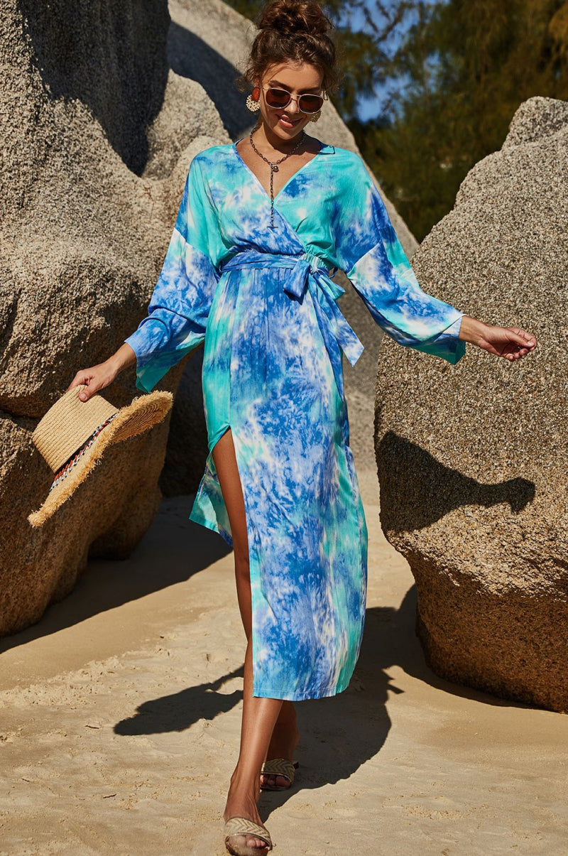 Honeybee Mumford's Tie Dye Wrap Maxi Dress