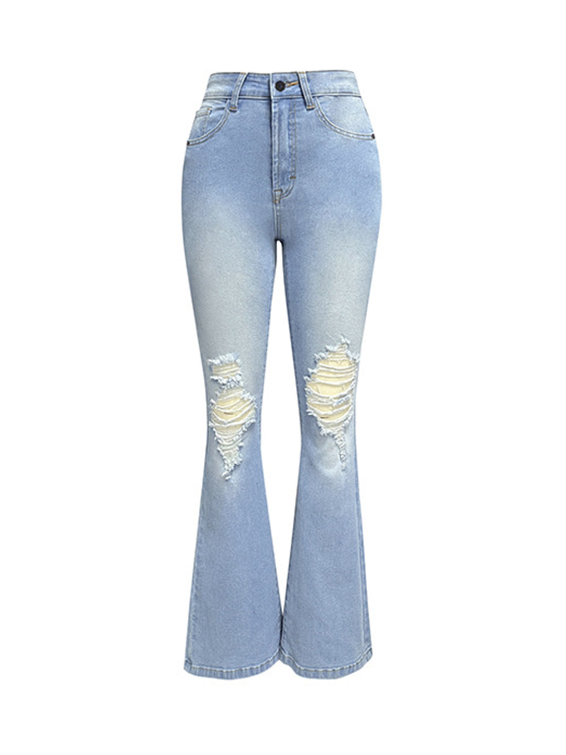 Honeybee Mumford's Distressed Bootcut Jeans with Pockets