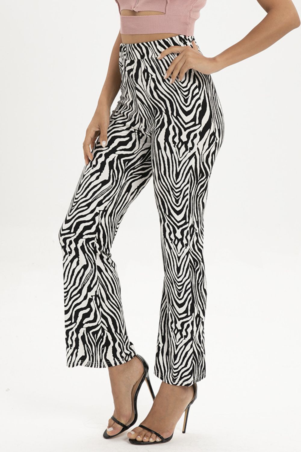 Honeybee Mumford's Zebra Print Straight Leg Pants