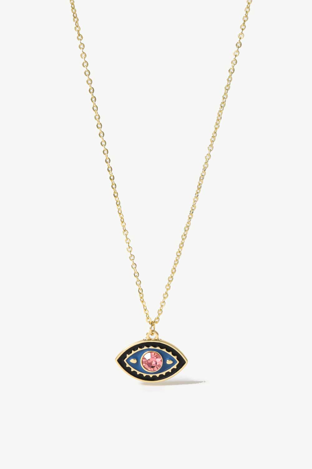 honeybee Mumford's Evil Eye Pendant Gold Plated Chain Necklace