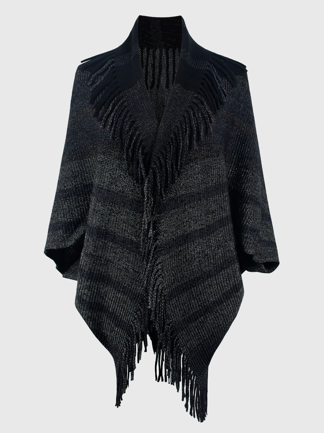 Honeybee Mumford's Fringe Detail Open Front Poncho