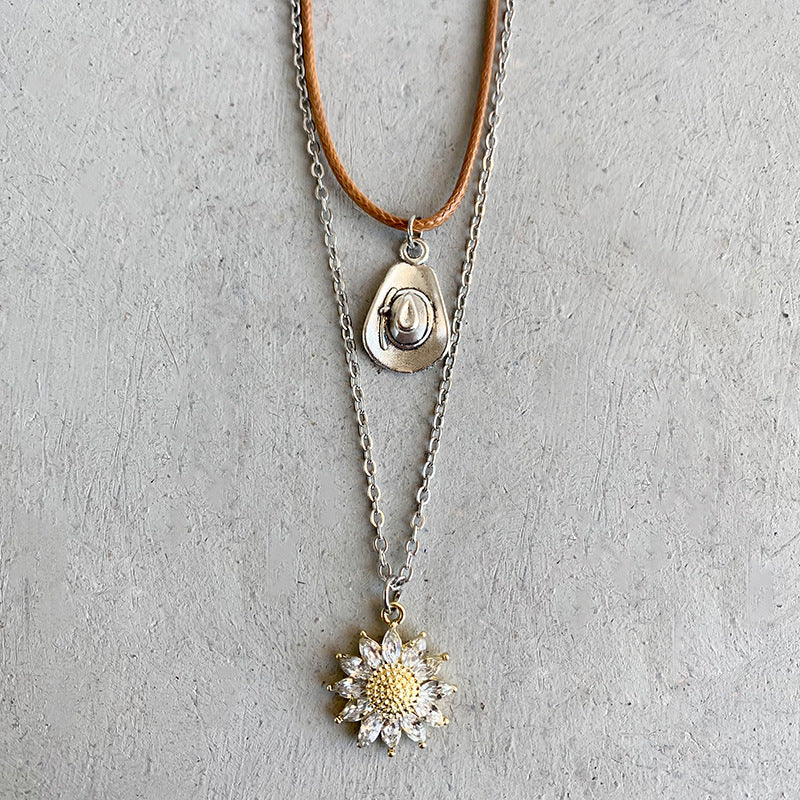 Honeybee Mumford's Sunflower Pendant Necklace Set