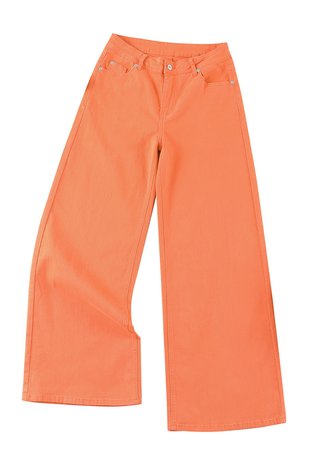 Honeybee Mumford's Orange Acid Wash High Waist Wide Leg Jeans