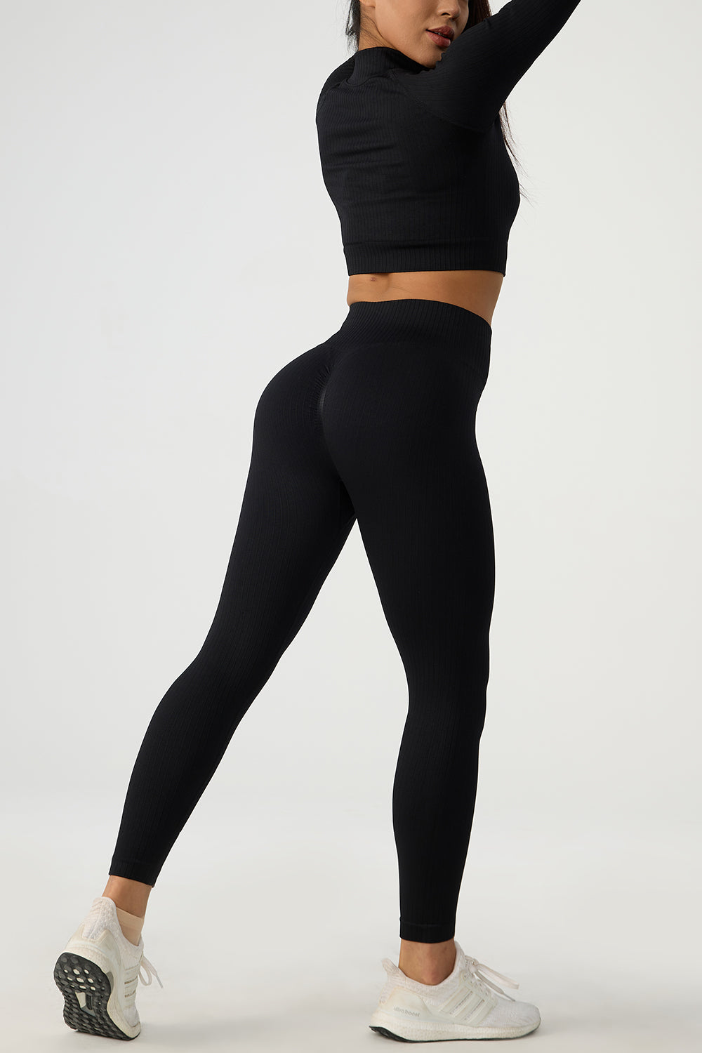 Honeybee Mumford's Quarter Zip Raglan Sleeve Top and High Waist Leggings Active Set