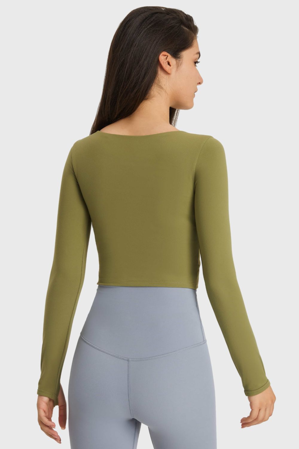 Honeybee Mumford's Cutout Long Sleeve Cropped Sports Top