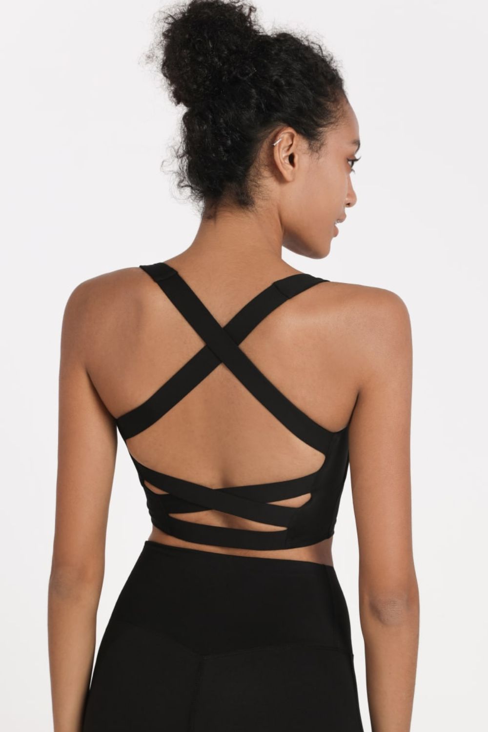 Honeybee Mumford's Crisscross Open Back Cropped Sports Cami