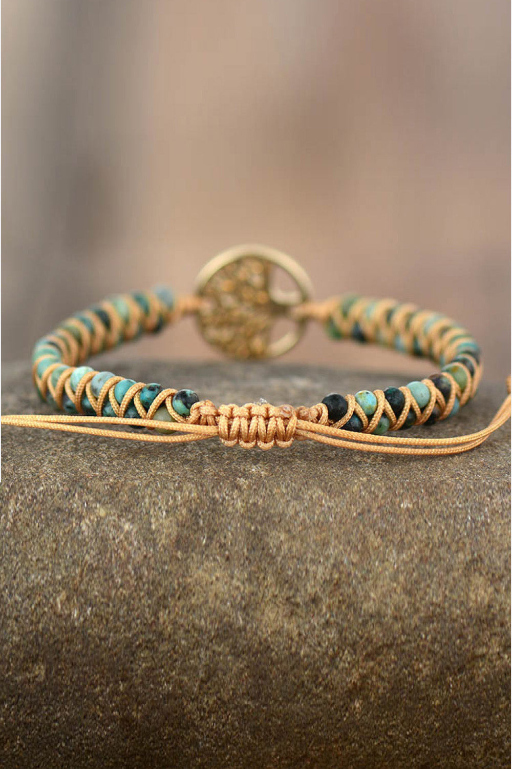 honeybee Mumford's Tree Shape Beaded Copper Bracelet