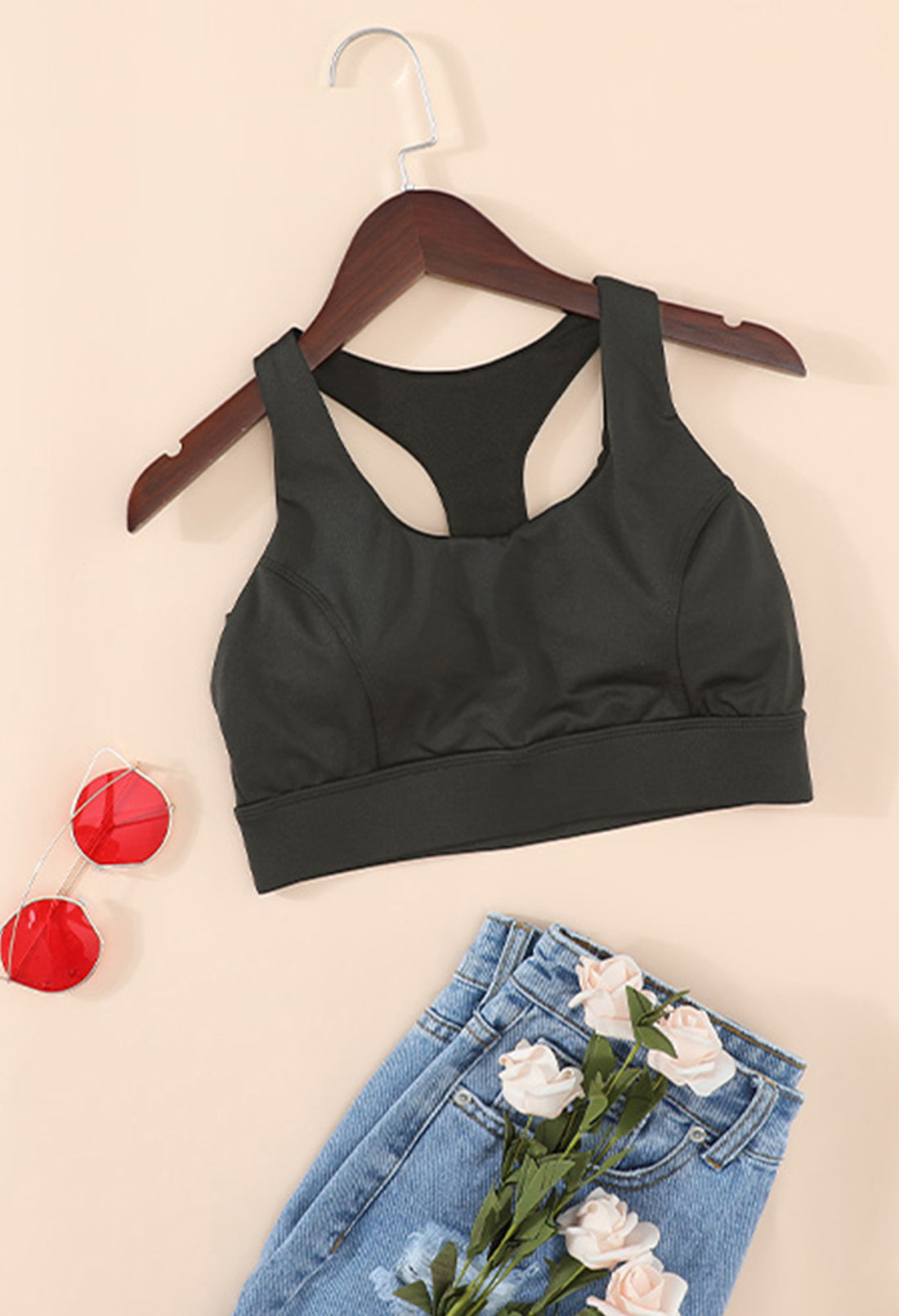 Honeybee Mumford's Racerback Push Up Sports Bra