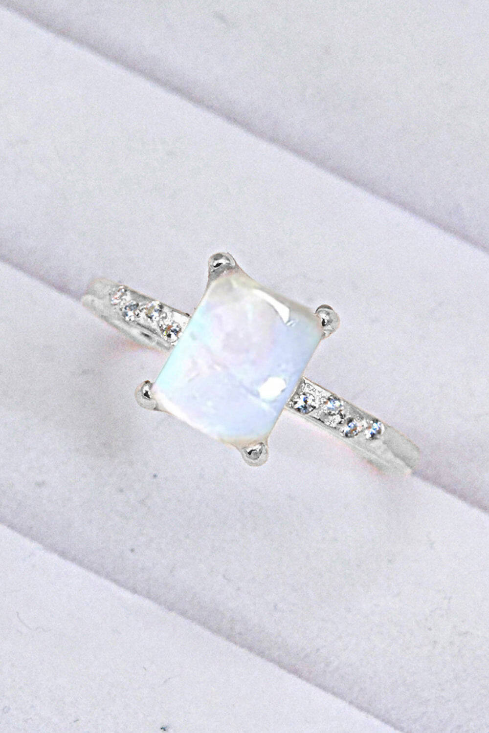 Honeybee Mumford's Square Moonstone Ring