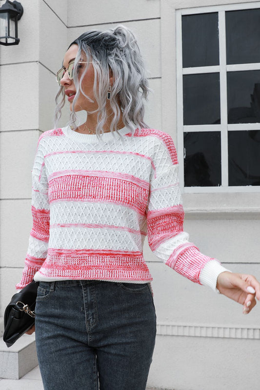 Honeybee Mumford's Two-Tone Slit Sweater