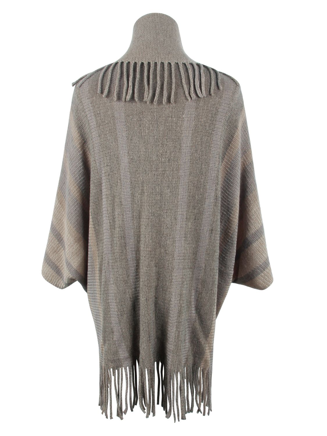 Honeybee Mumford's Fringe Detail Open Front Poncho