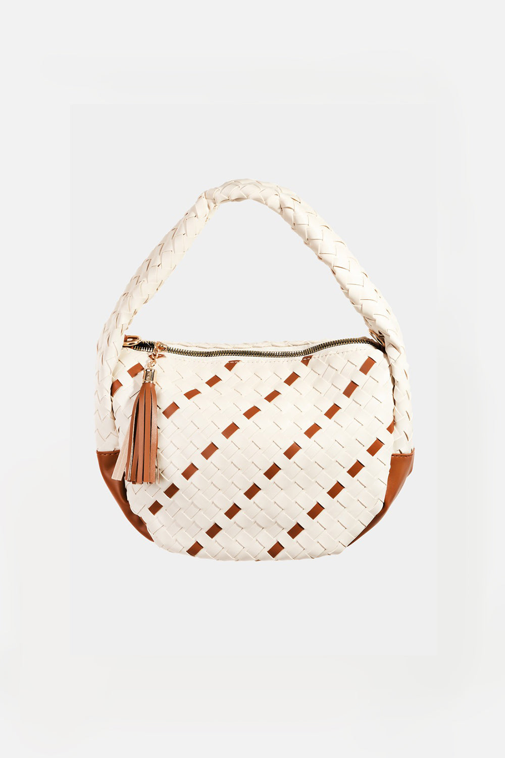 Honeybee Mumford's Tassel Detail Weave Semi Circle Bag