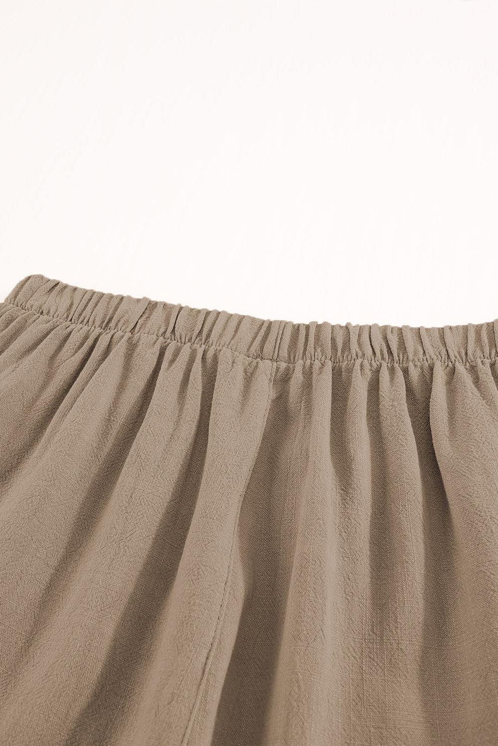 Honeybee Mumford's Khaki High Waist Pocketed Ruffle Shorts