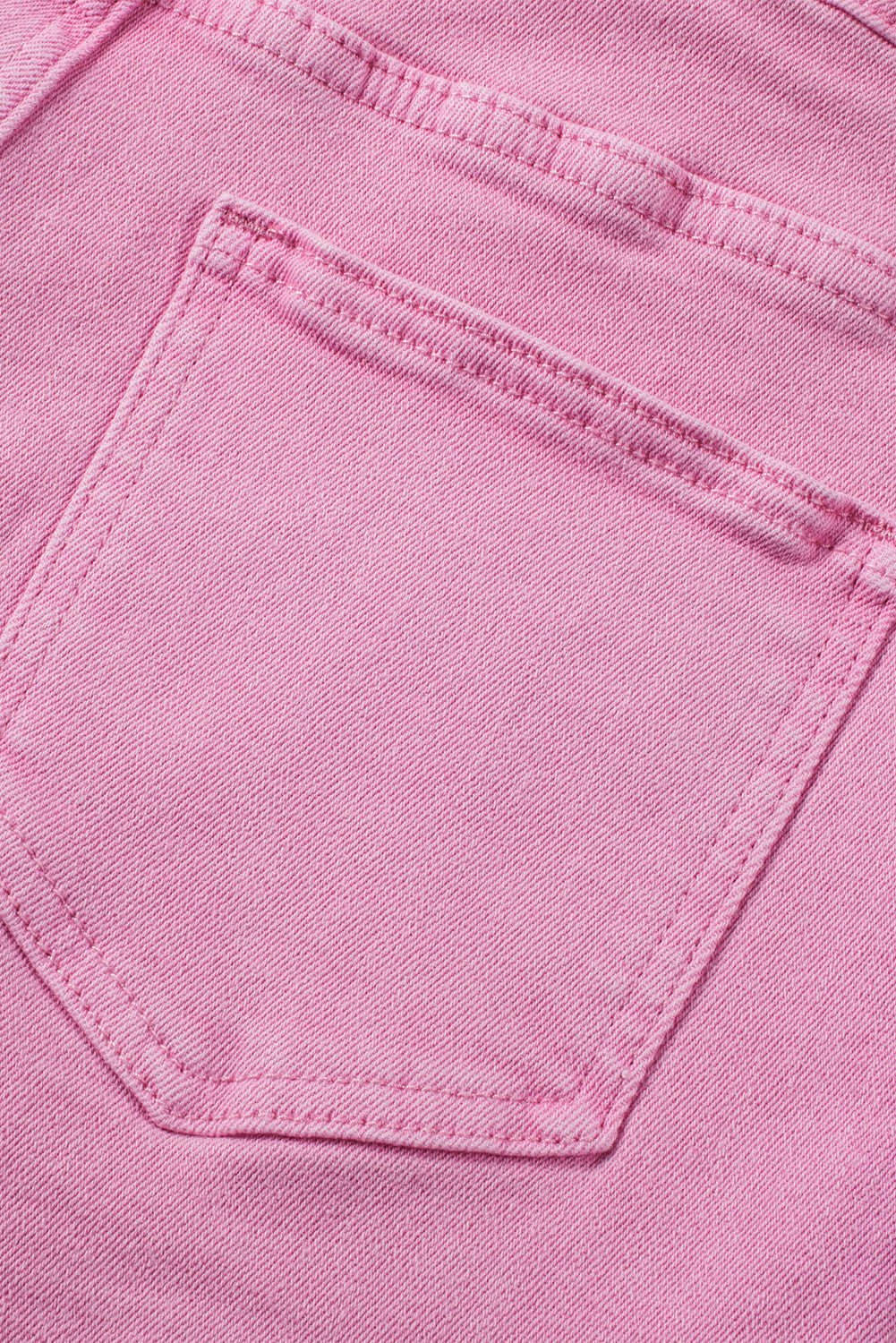 Honeybee Mumford's Pink Frayed Edge Mid Rise Denim Shorts