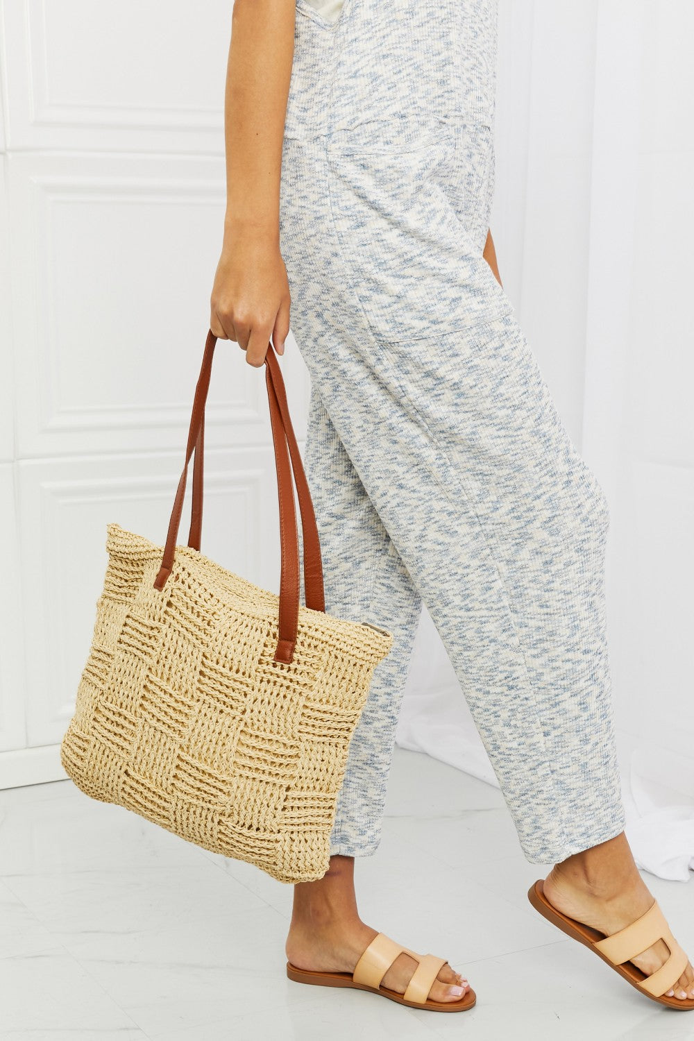 Honeybee Mumford's Picnic Date Straw Tote Bag