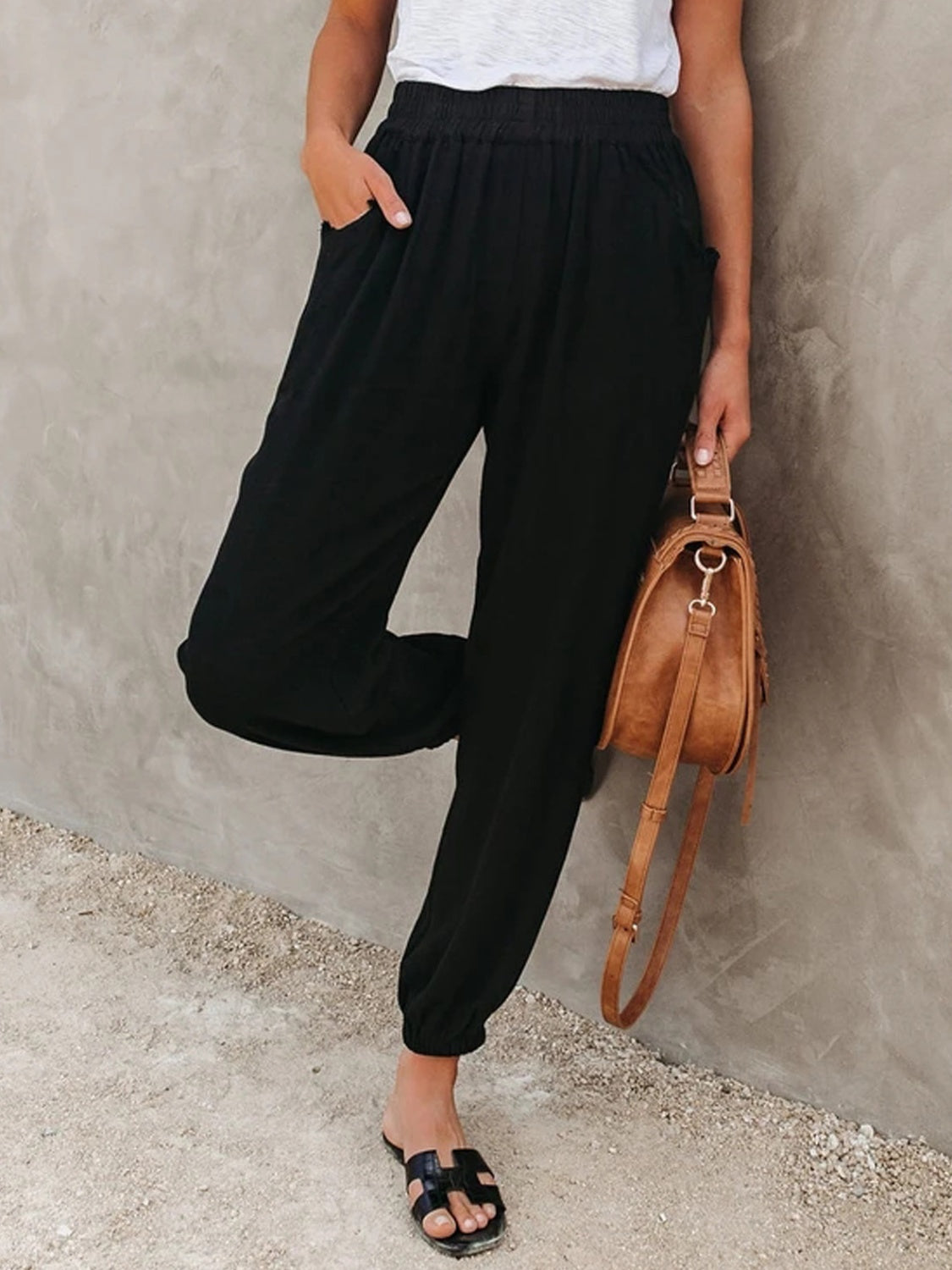 Honeybee Mumford's High Waist Cropped Pants